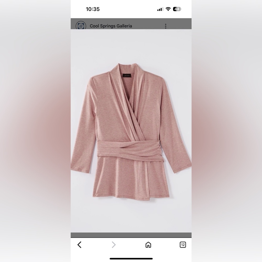 J. Jill Soft Blush Wrap Robe Faux wrap XL Petite